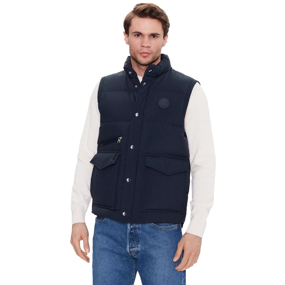 Woolrich blå polyestervest