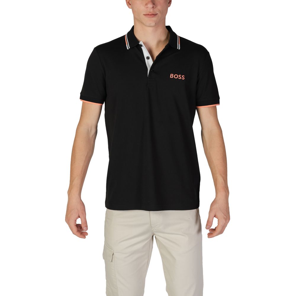 Hugo Boss sort bomuld poloshirt