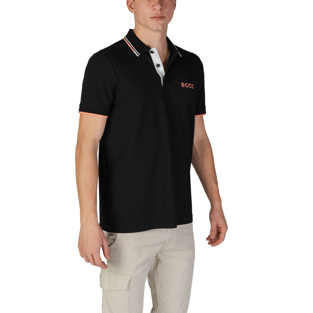 Hugo Boss sort bomuld poloshirt