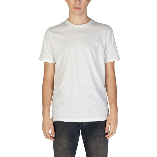 Hugo Boss T-shirt i hvid bomuld