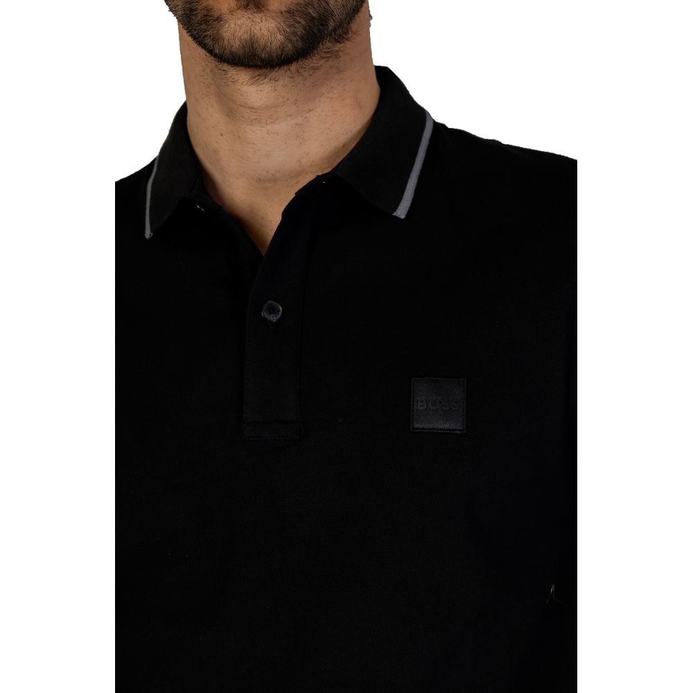 Hugo Boss sort bomuld poloshirt