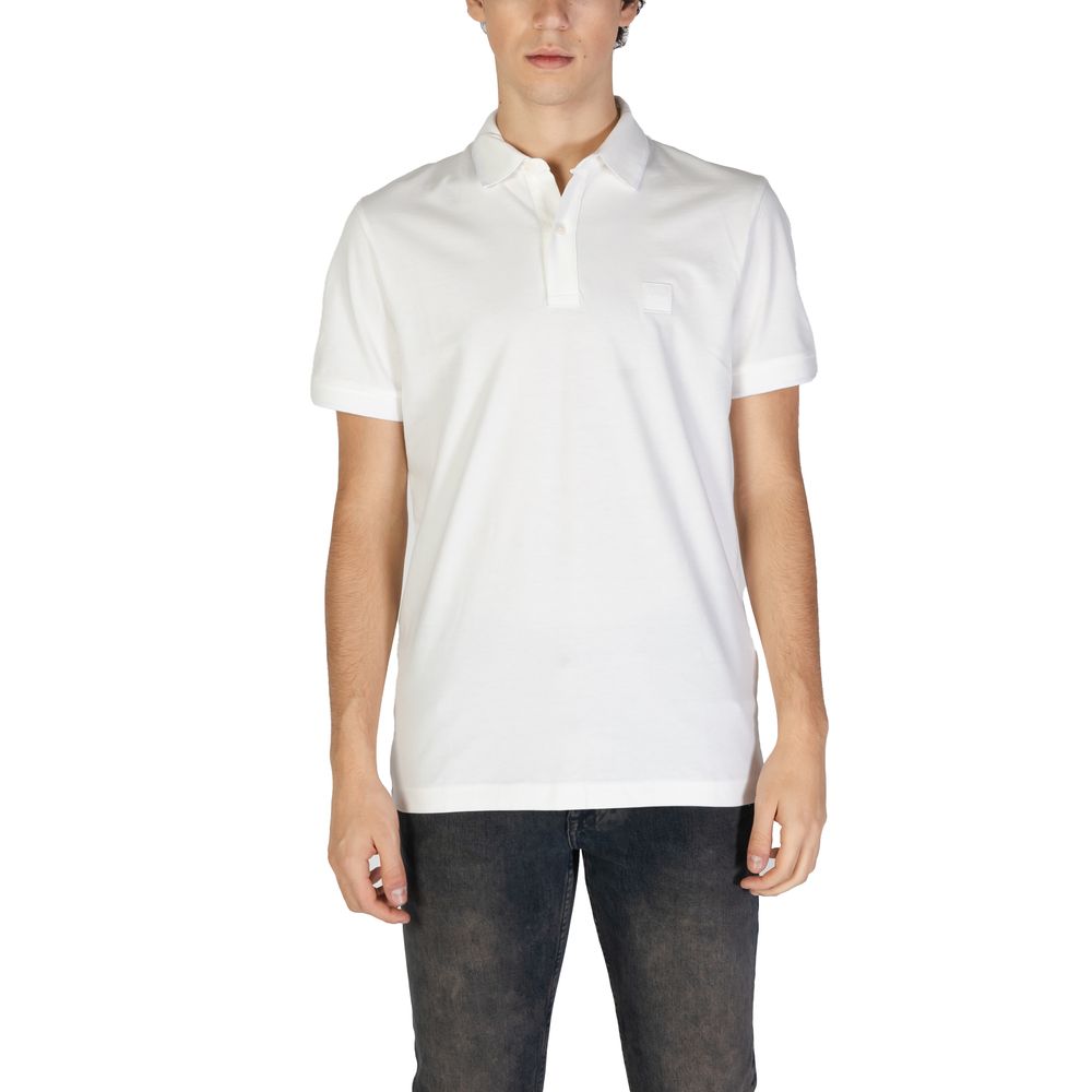 Hugo Boss Hvid bomulds poloshirt