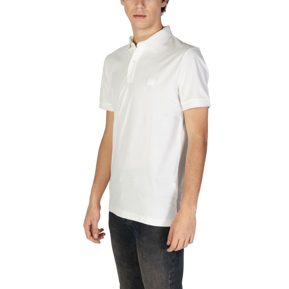 Hugo Boss Hvid bomulds poloshirt