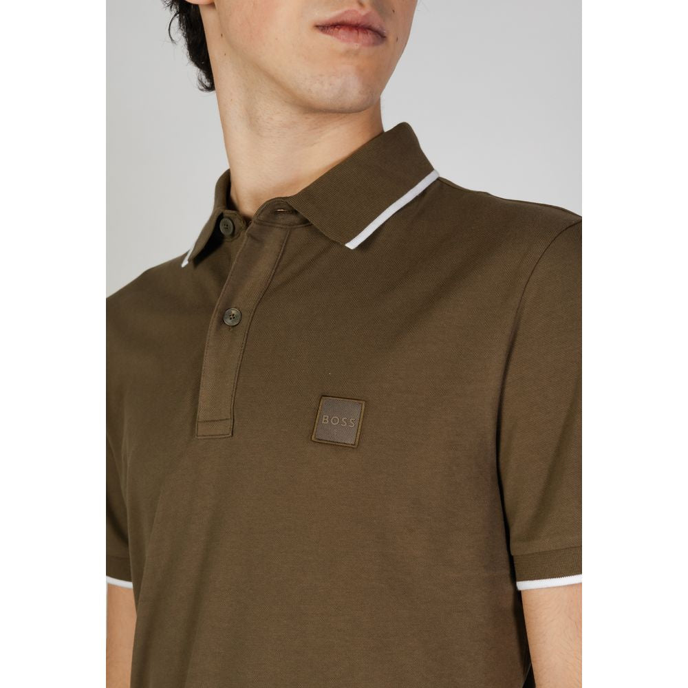 Hugo Boss Grøn bomulds poloshirt