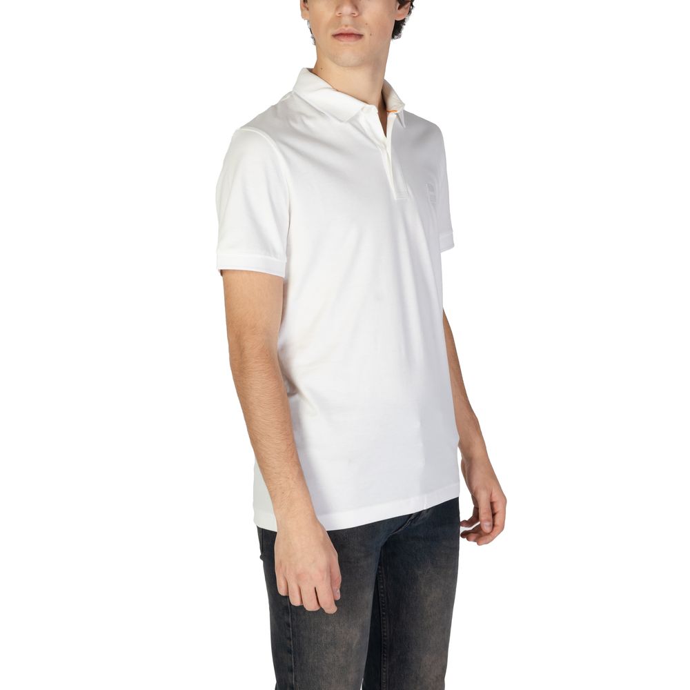 Hugo Boss Hvid bomulds poloshirt