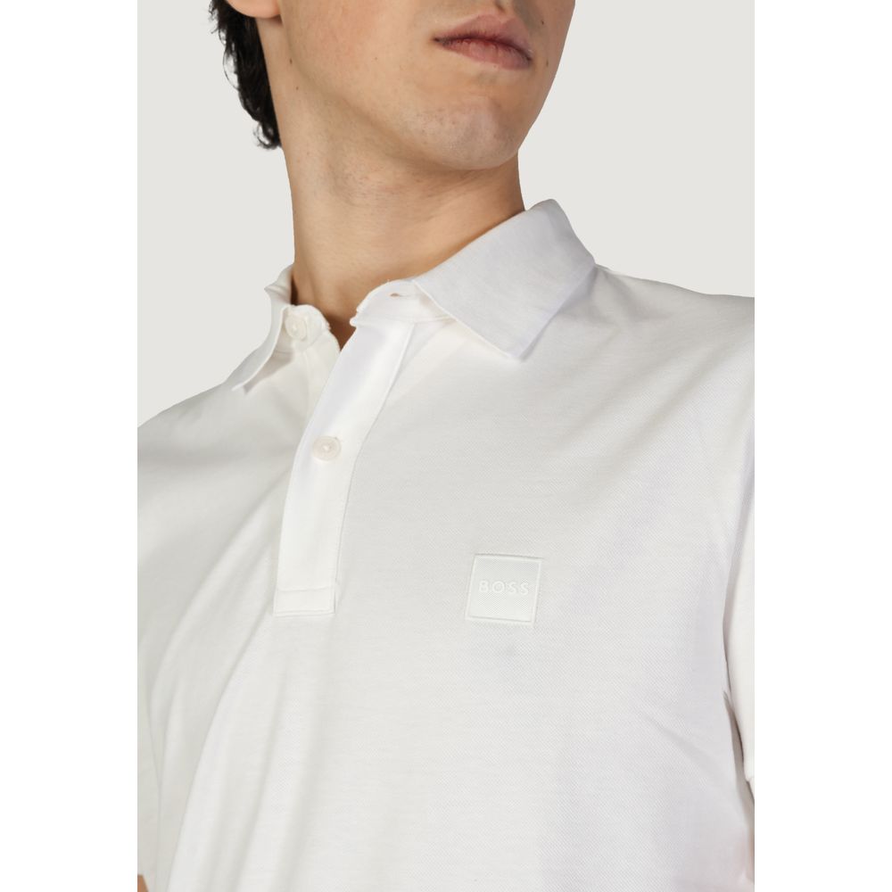 Hugo Boss Hvid bomulds poloshirt