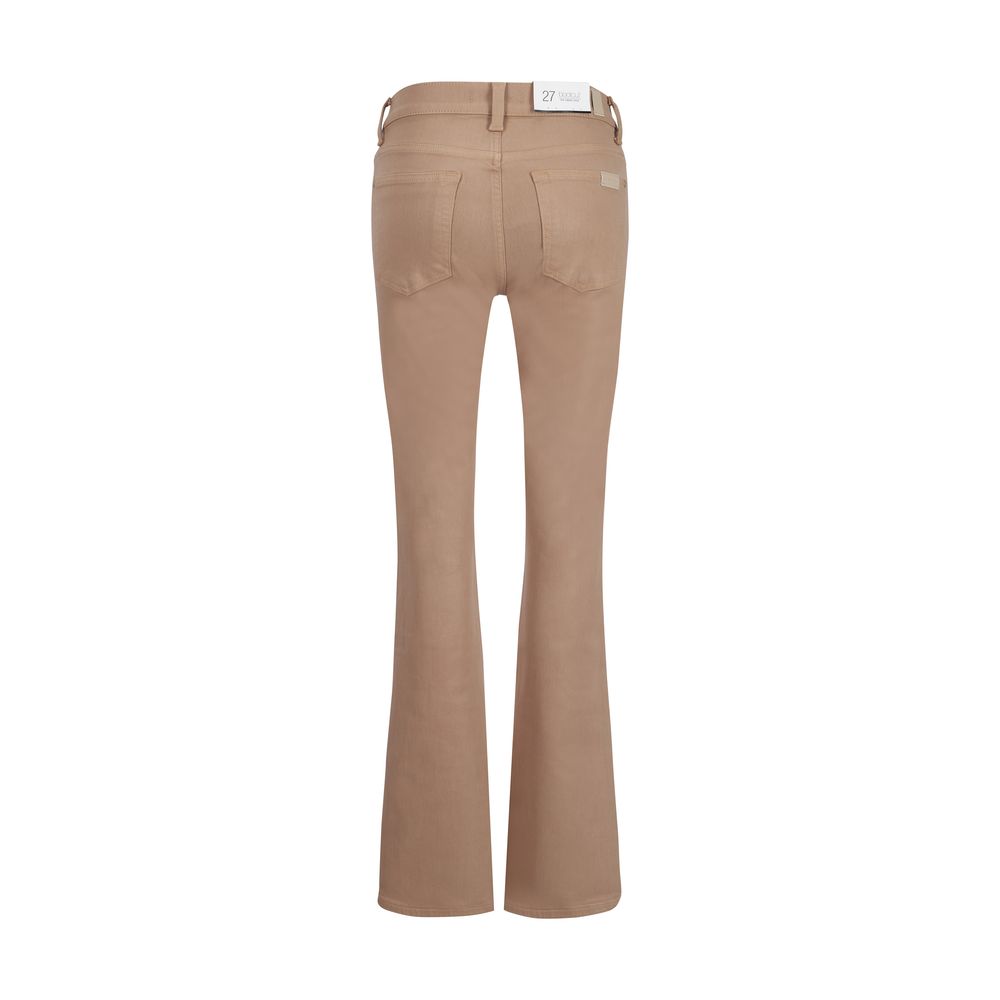 7FOR Coated Strecht Cafe Crema Denimbukser