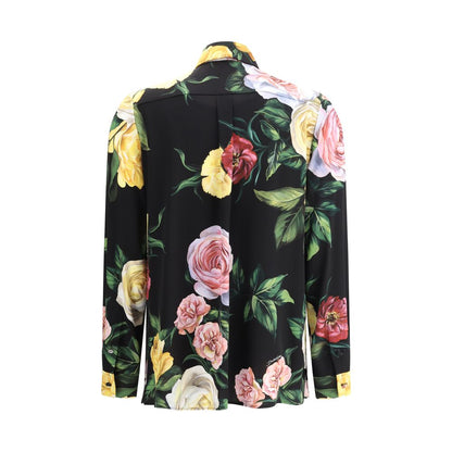 Dolce &amp; Gabbana skjorte med rose- og pæonprint