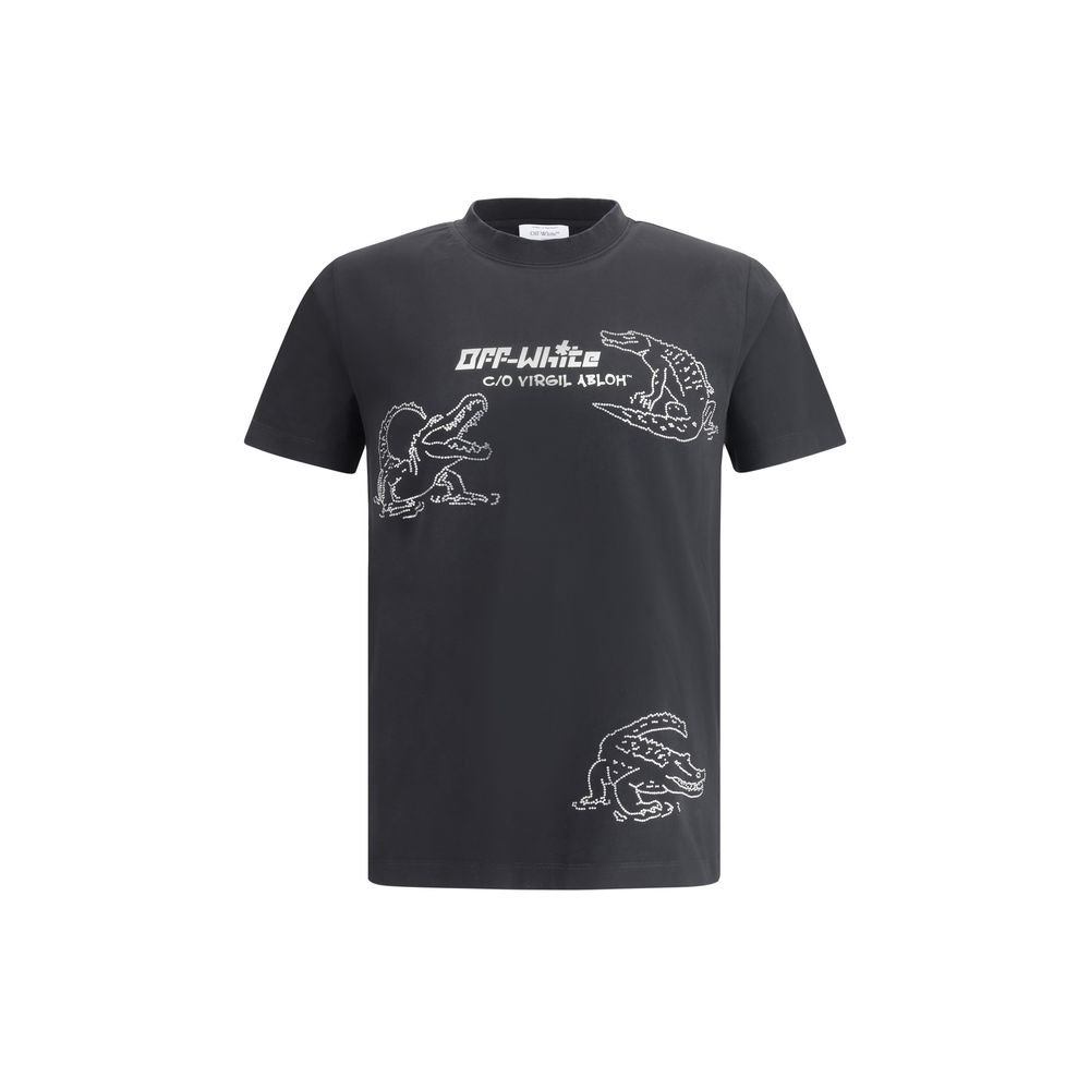 Råhvid Cryst Croco T-shirt