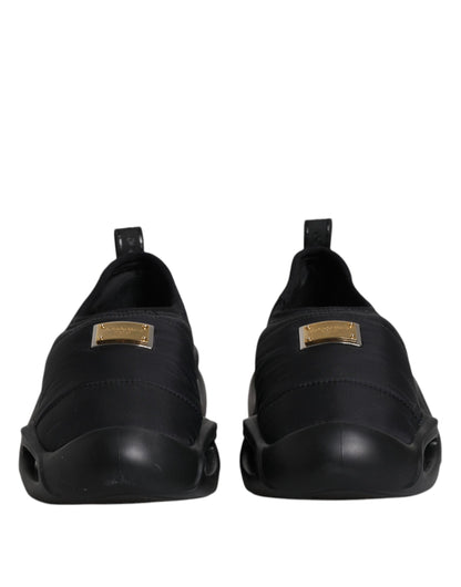 Dolce & Gabbana Black Slip On Wave Low Top Men Sneakers Shoes