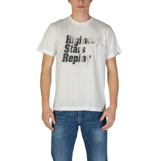 Replay hvid bomuld T-shirt