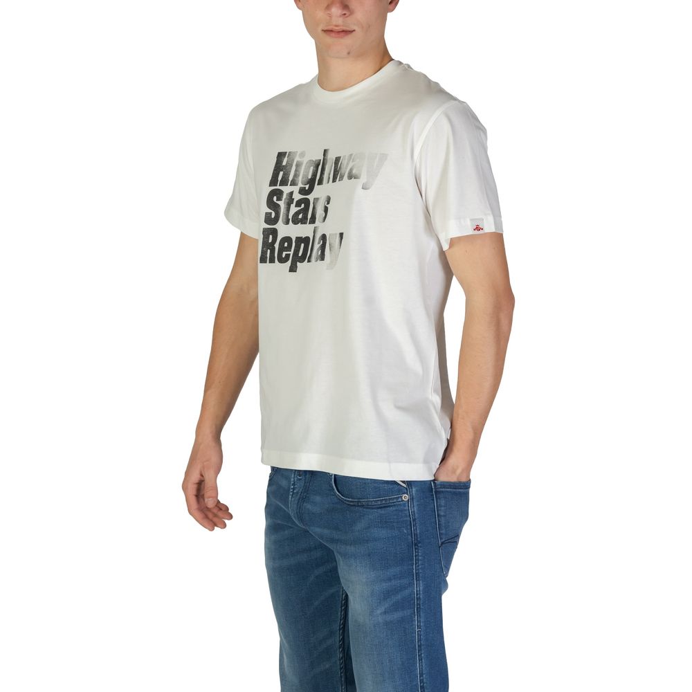 Replay hvid bomuld T-shirt