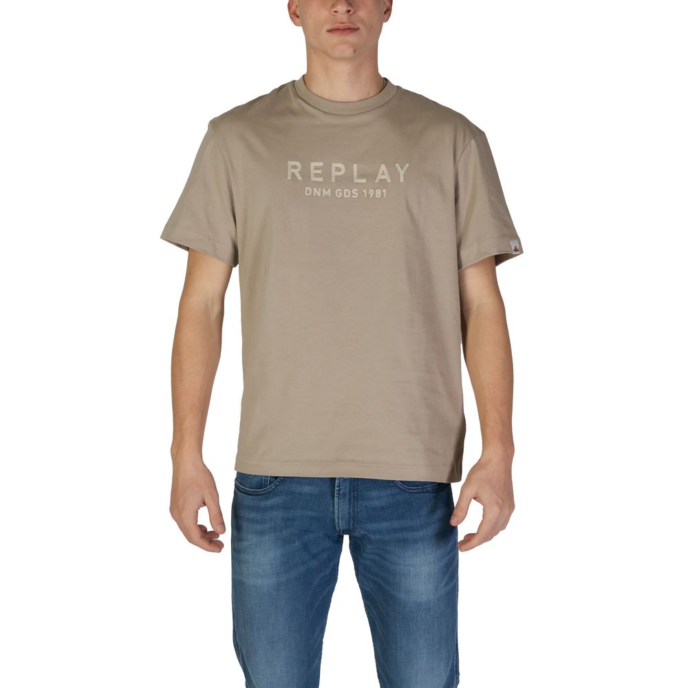 Replay beige bomulds T-shirt