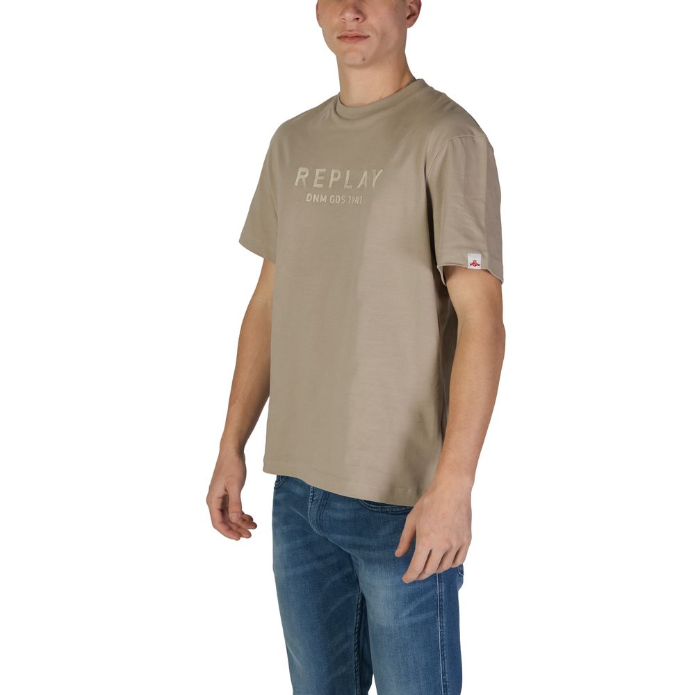 Replay beige bomulds T-shirt