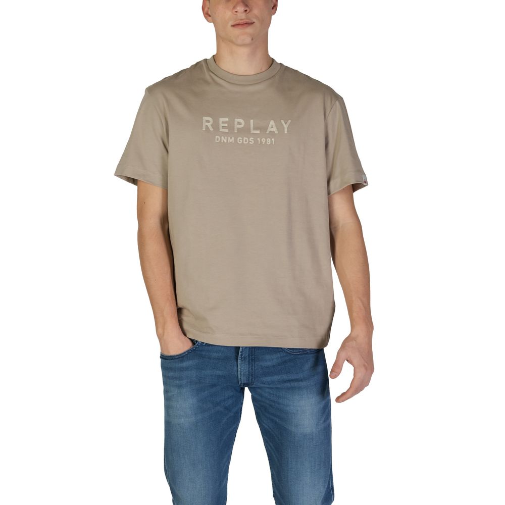 Replay beige bomulds T-shirt