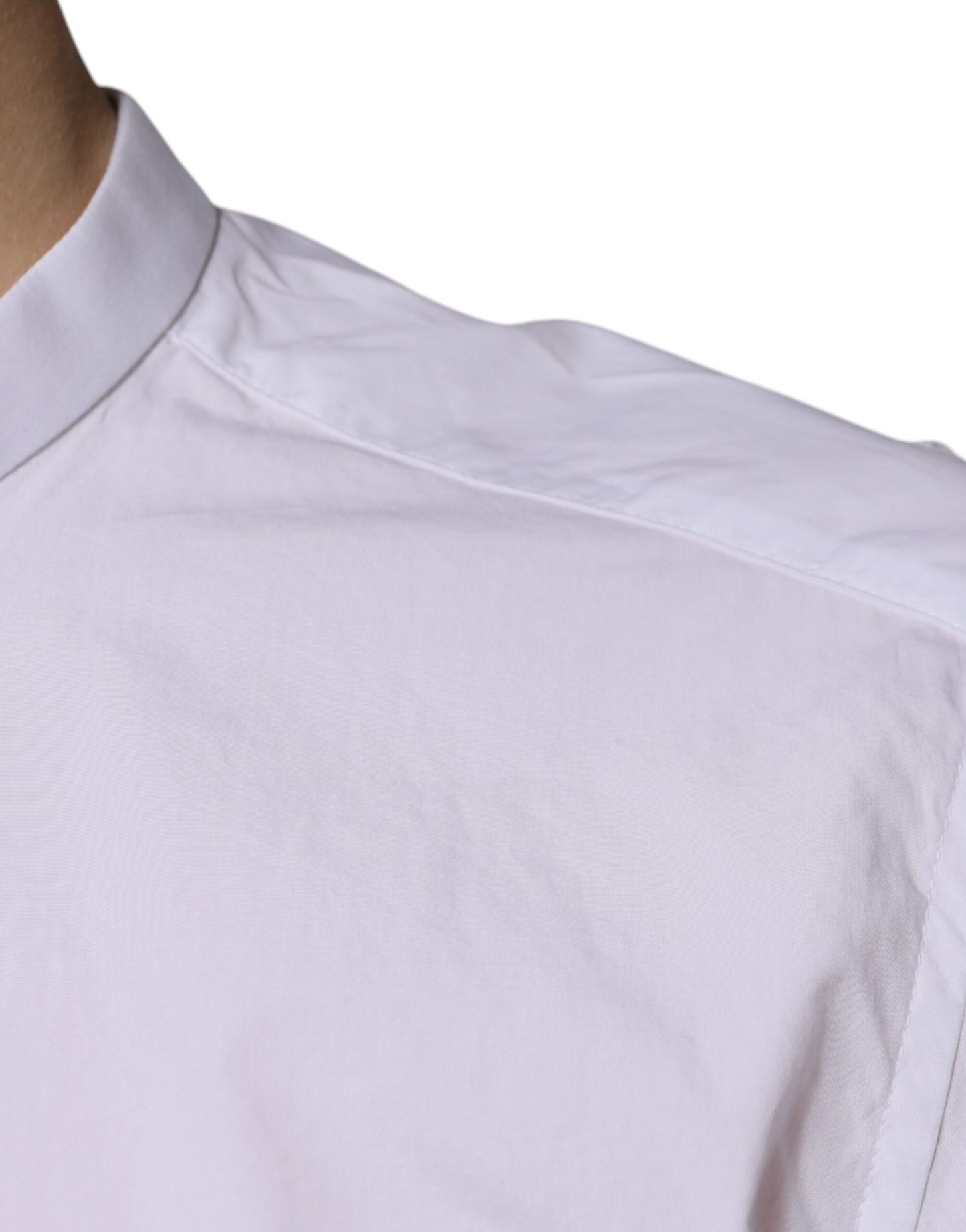 Dolce &amp; Gabbana Hvid Bomulds Slim Fit MARTINI Kjole