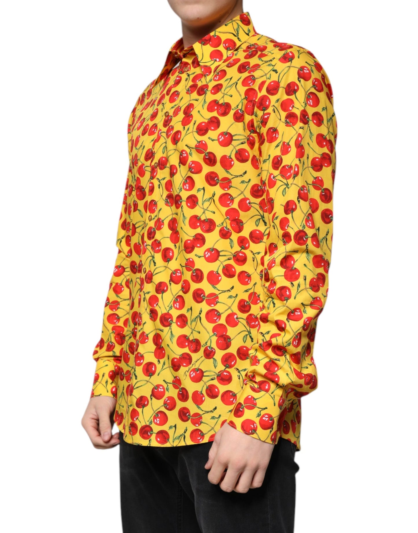 Dolce &amp; Gabbana Gul Kirsebær Bomulds MARTINI Kjole