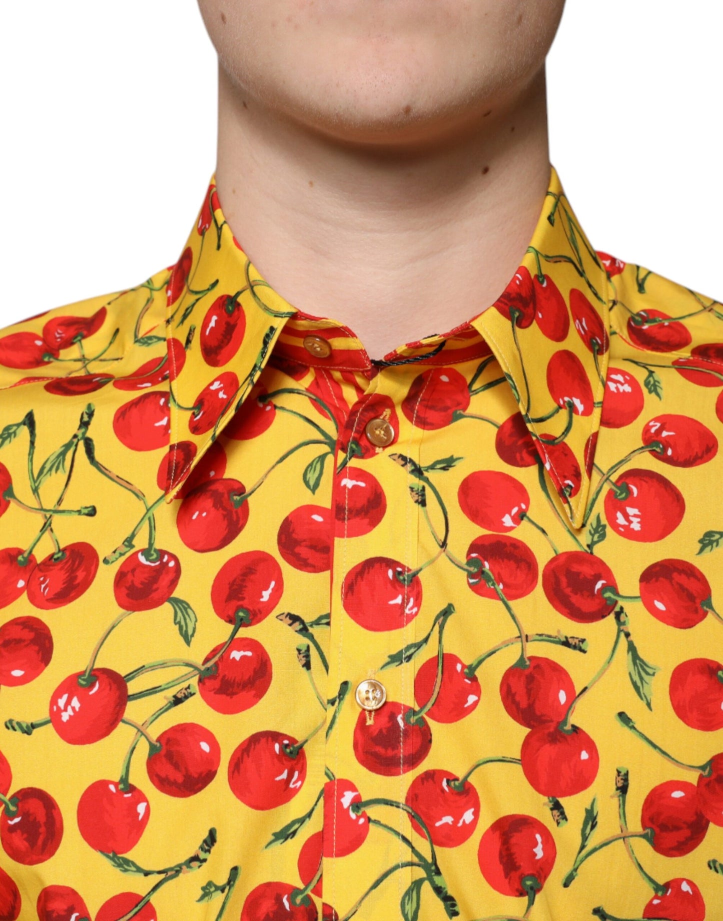 Dolce &amp; Gabbana Gul Kirsebær Bomulds MARTINI Kjole