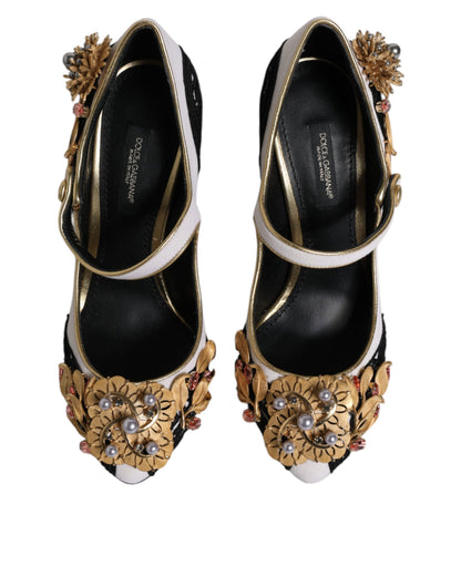 Dolce &amp; Gabbana Multicolor Embellished Heels Pumps Sko