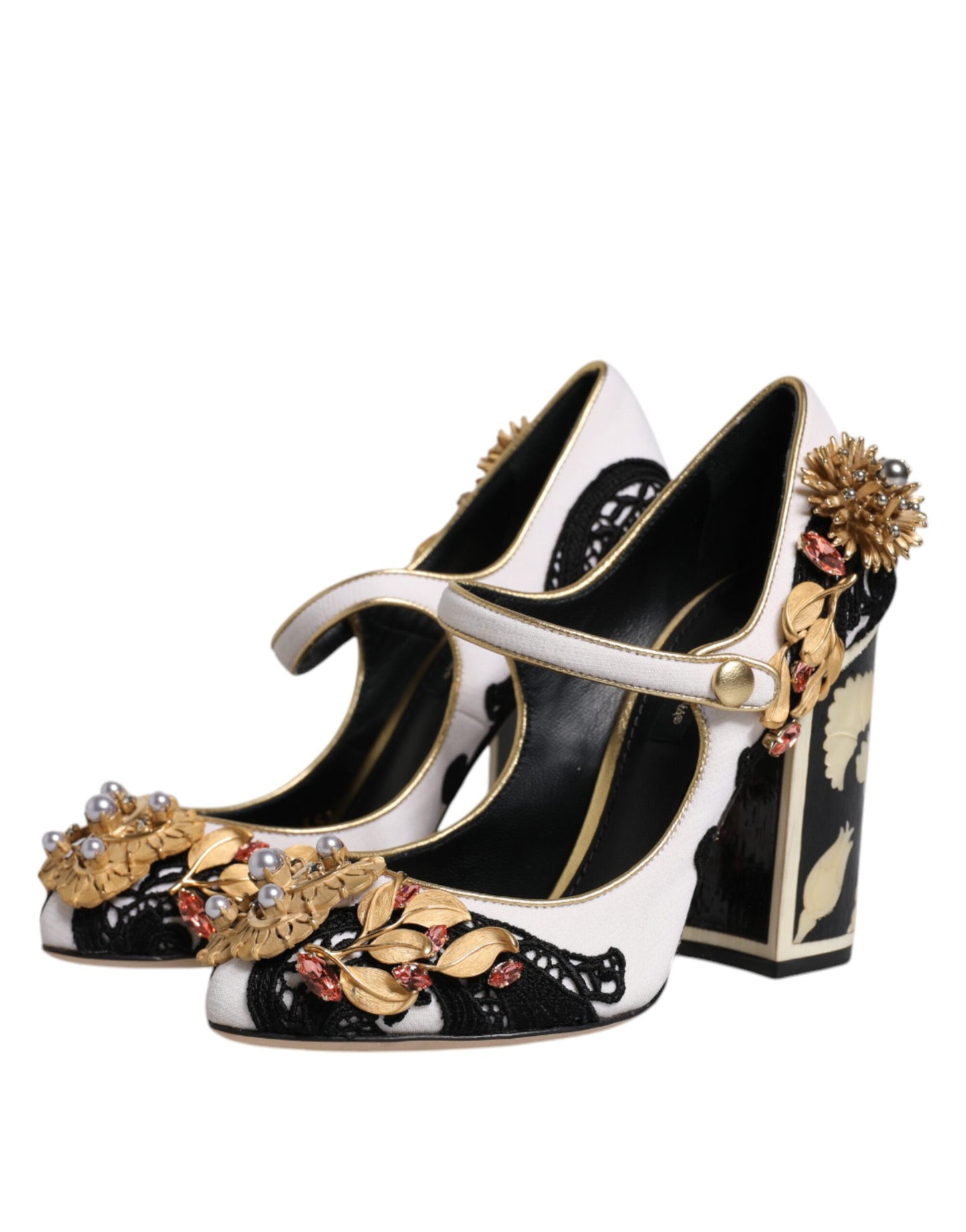 Dolce &amp; Gabbana Multicolor Embellished Heels Pumps Sko