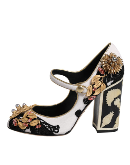 Dolce &amp; Gabbana Multicolor Embellished Heels Pumps Sko