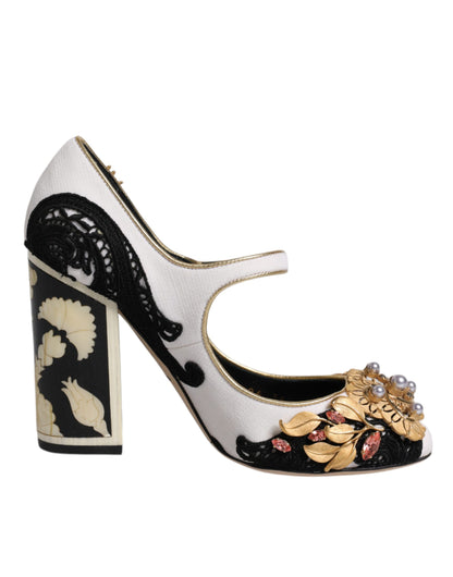 Dolce &amp; Gabbana Multicolor Embellished Heels Pumps Sko