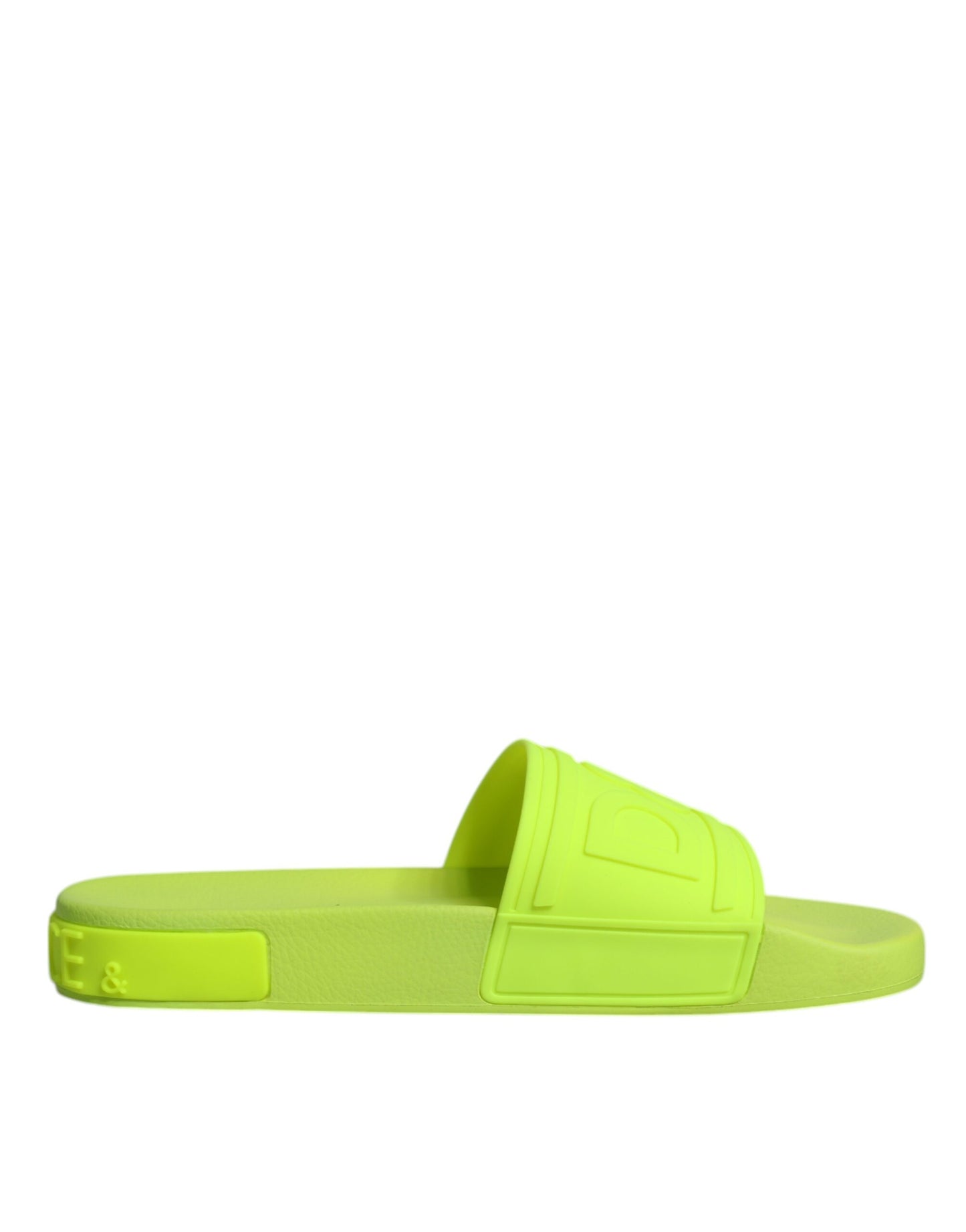 Dolce &amp; Gabbana Green Rubber Slides Sandaler Strandtøjssko