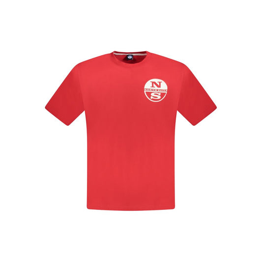 North Sails Red Cotton Men T-Shirt