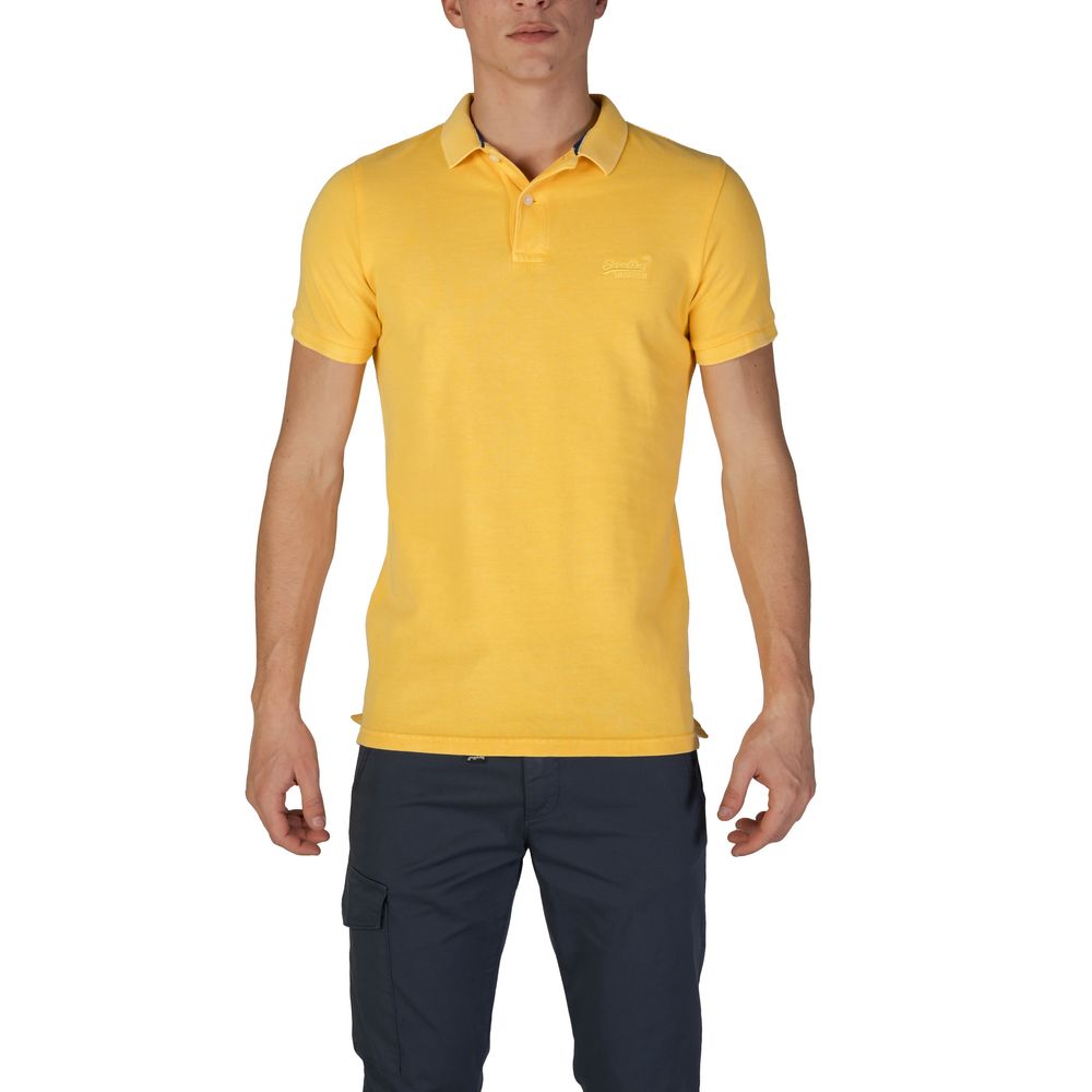 Superdry gul bomulds poloshirt