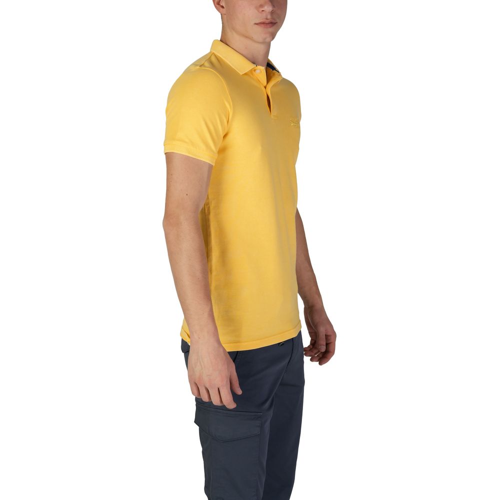 Superdry gul bomulds poloshirt