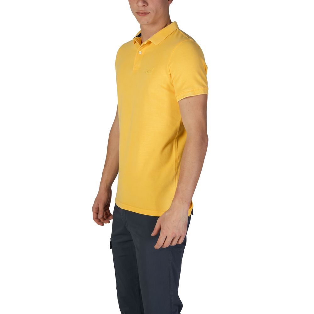 Superdry gul bomulds poloshirt