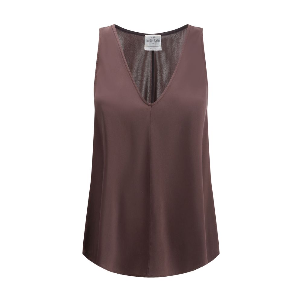 Forte_Forte Satin V-hals Top