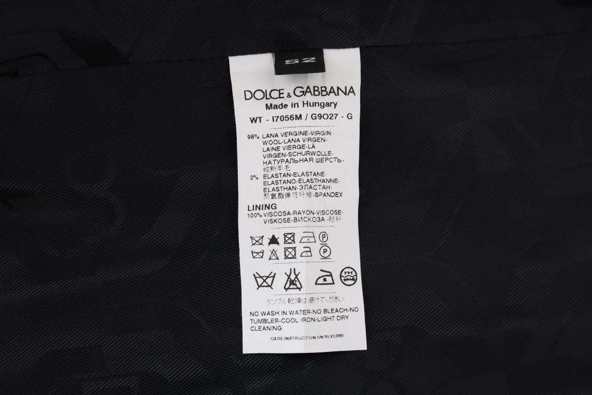 Dolce &amp; Gabbana Elegant gråstribet uldblandingsvest