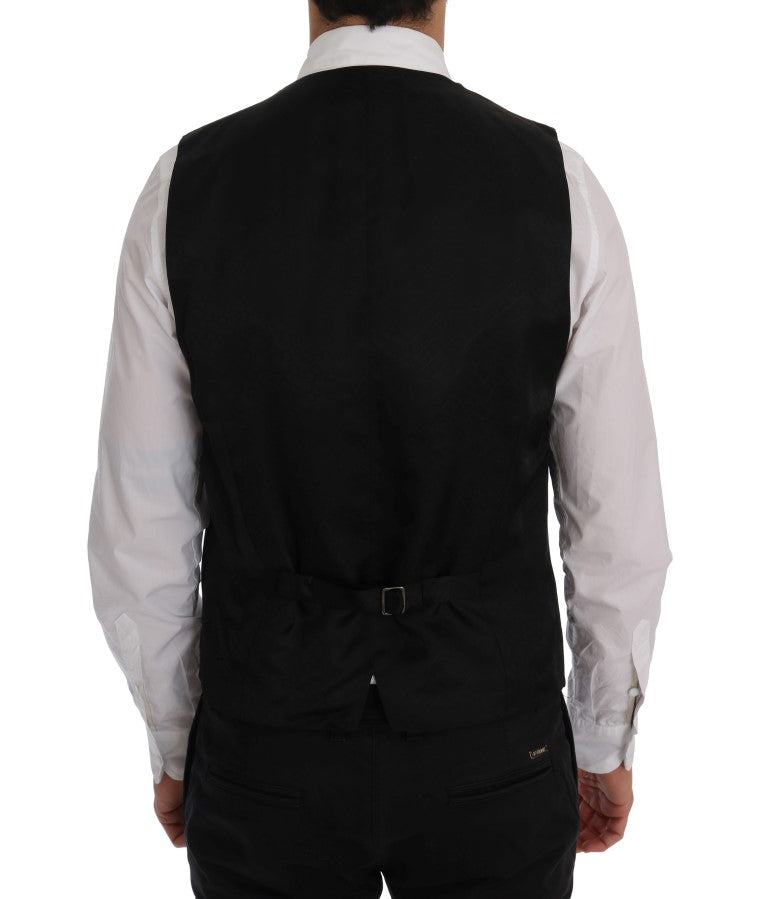 Dolce &amp; Gabbana vest i elegant stribet uldblanding