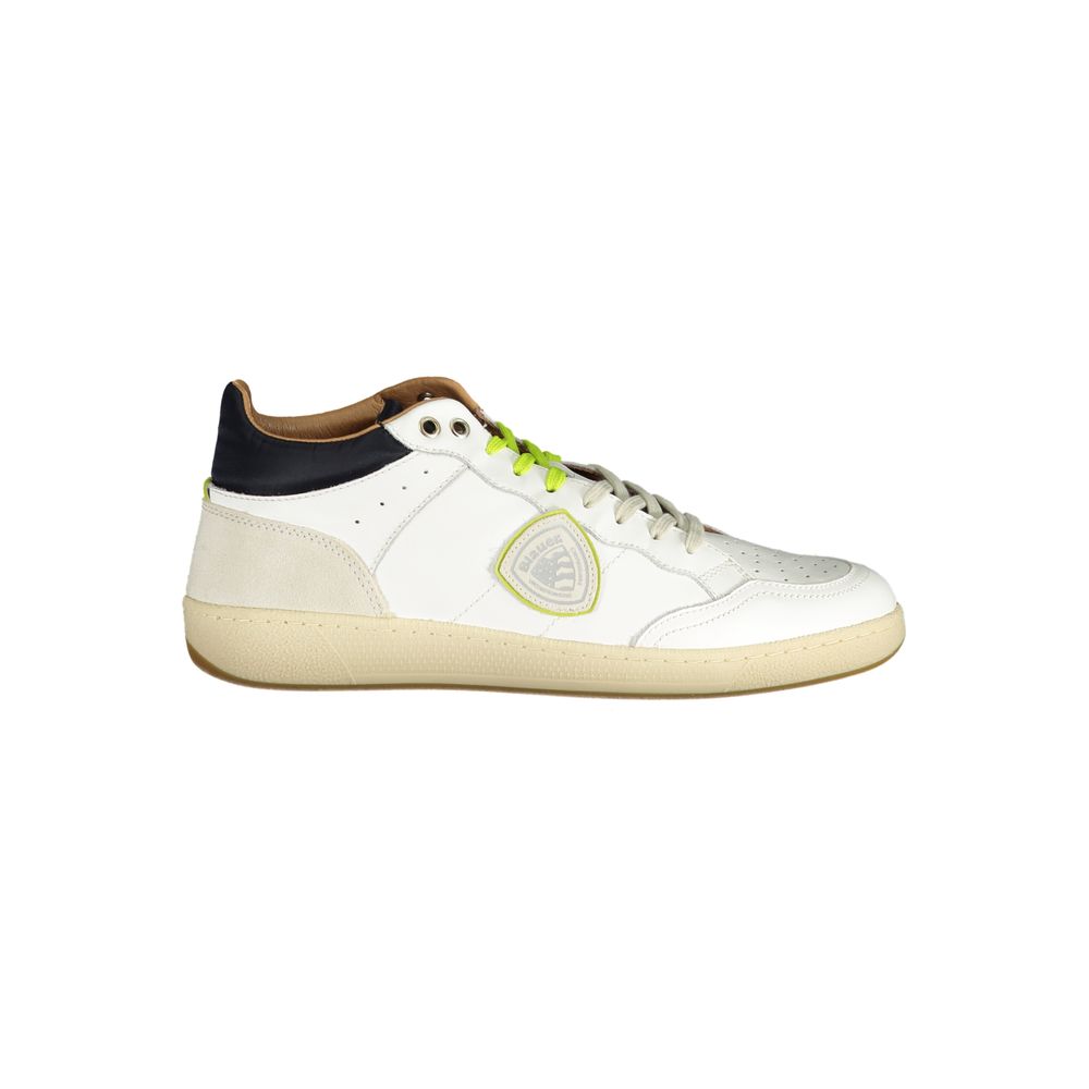 Blauer White Polyester Sneaker