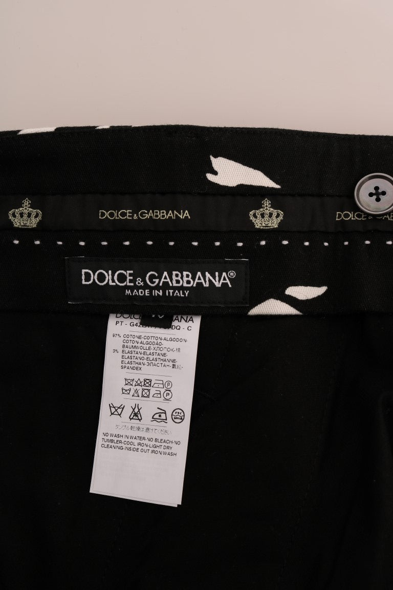 Dolce &amp; Gabbana elegante ankelbukser med trætryk