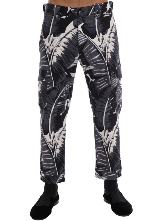 Dolce &amp; Gabbana Elegante Capri Casual Bukser i Banana Leaf Print