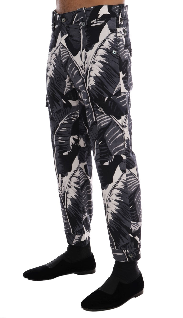 Dolce &amp; Gabbana Elegante Capri Casual Bukser i Banana Leaf Print