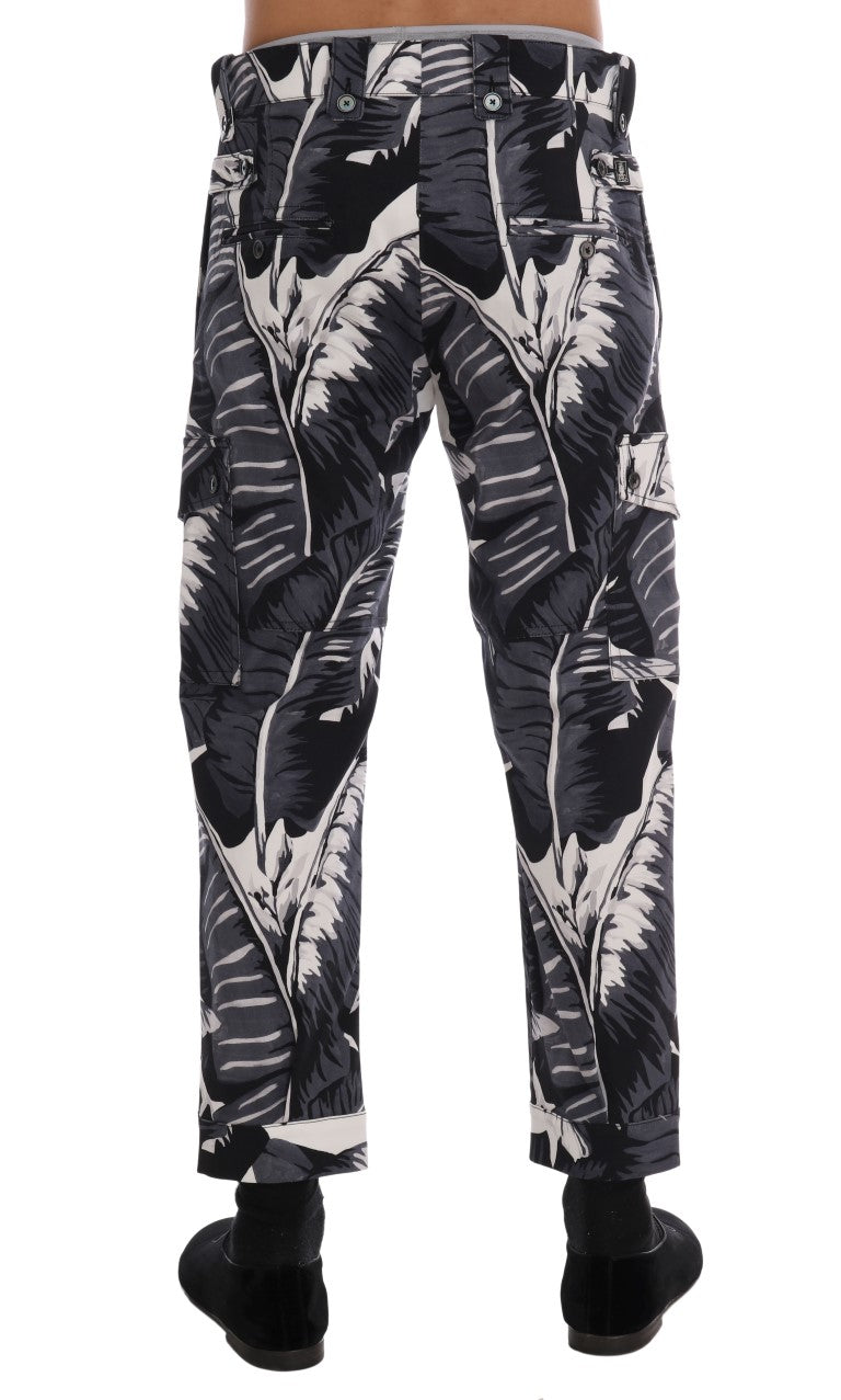 Dolce &amp; Gabbana Elegante Capri Casual Bukser i Banana Leaf Print