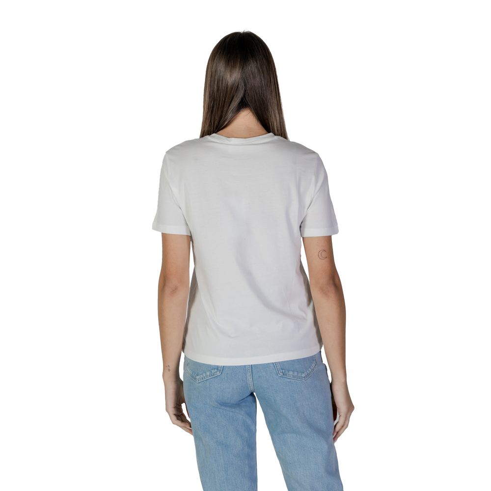 Vila Clothes Cream Cotton Tops & T-Shirt