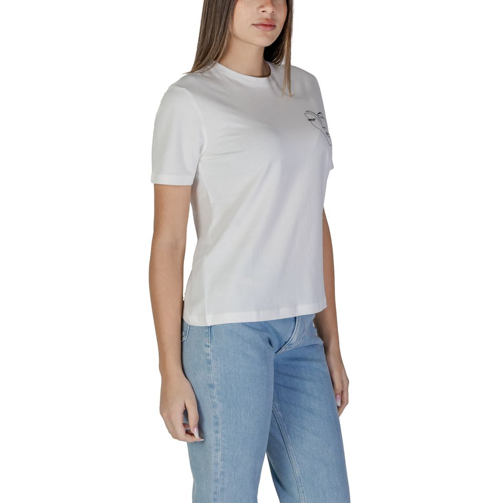 Vila Clothes White Cotton Tops & T-Shirt