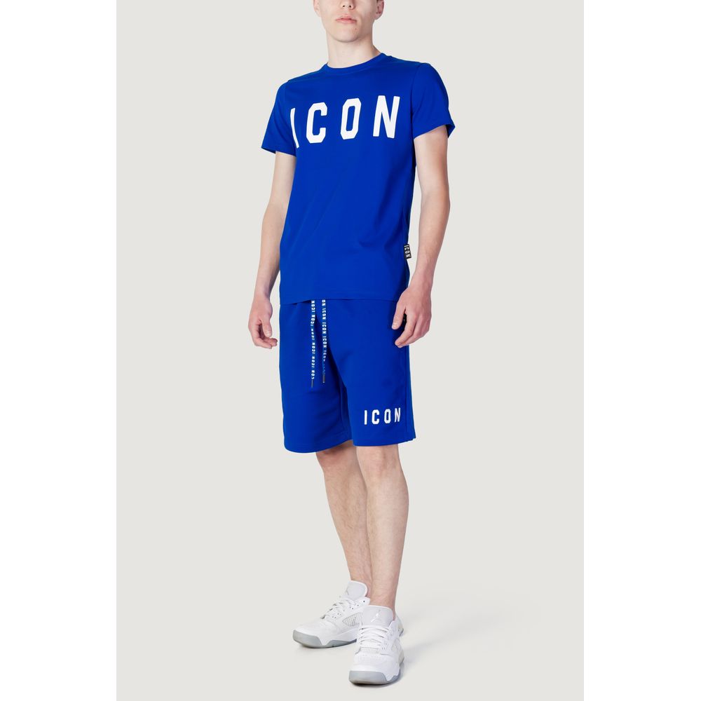 Icon Blue Cotton T-Shirt