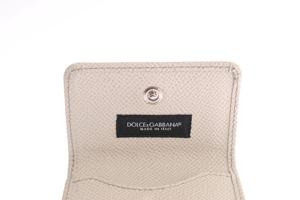 Dolce &amp; Gabbana elegant hvid læder kondom etui tegnebog