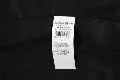 Dolce &amp; Gabbana Elegant Polkaprikket Sort Kjolevest