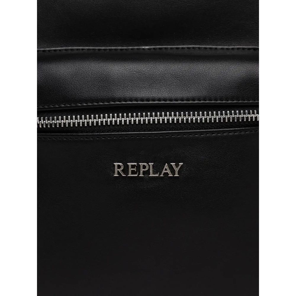 Replay Black Polyethylene Backpack