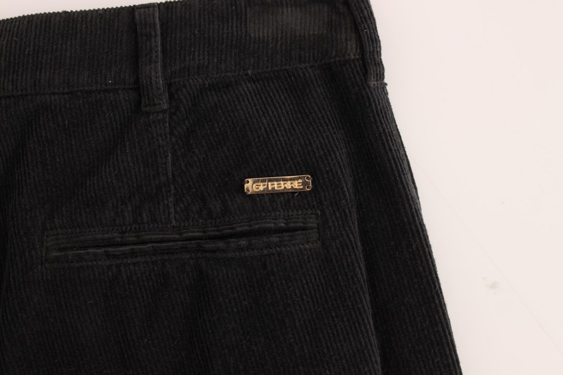 GF Ferre Elegant Black Bomuld Corduroy Bukser