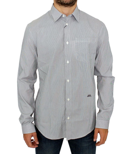 GF Ferre Chic Gråstribet Bomuldsskjorte med Casual Look