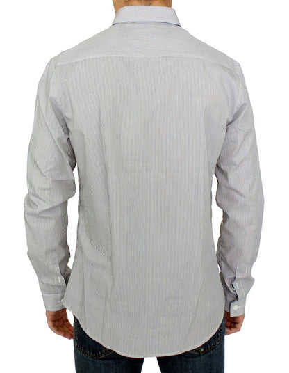 GF Ferre Chic Gråstribet Bomuldsskjorte med Casual Look