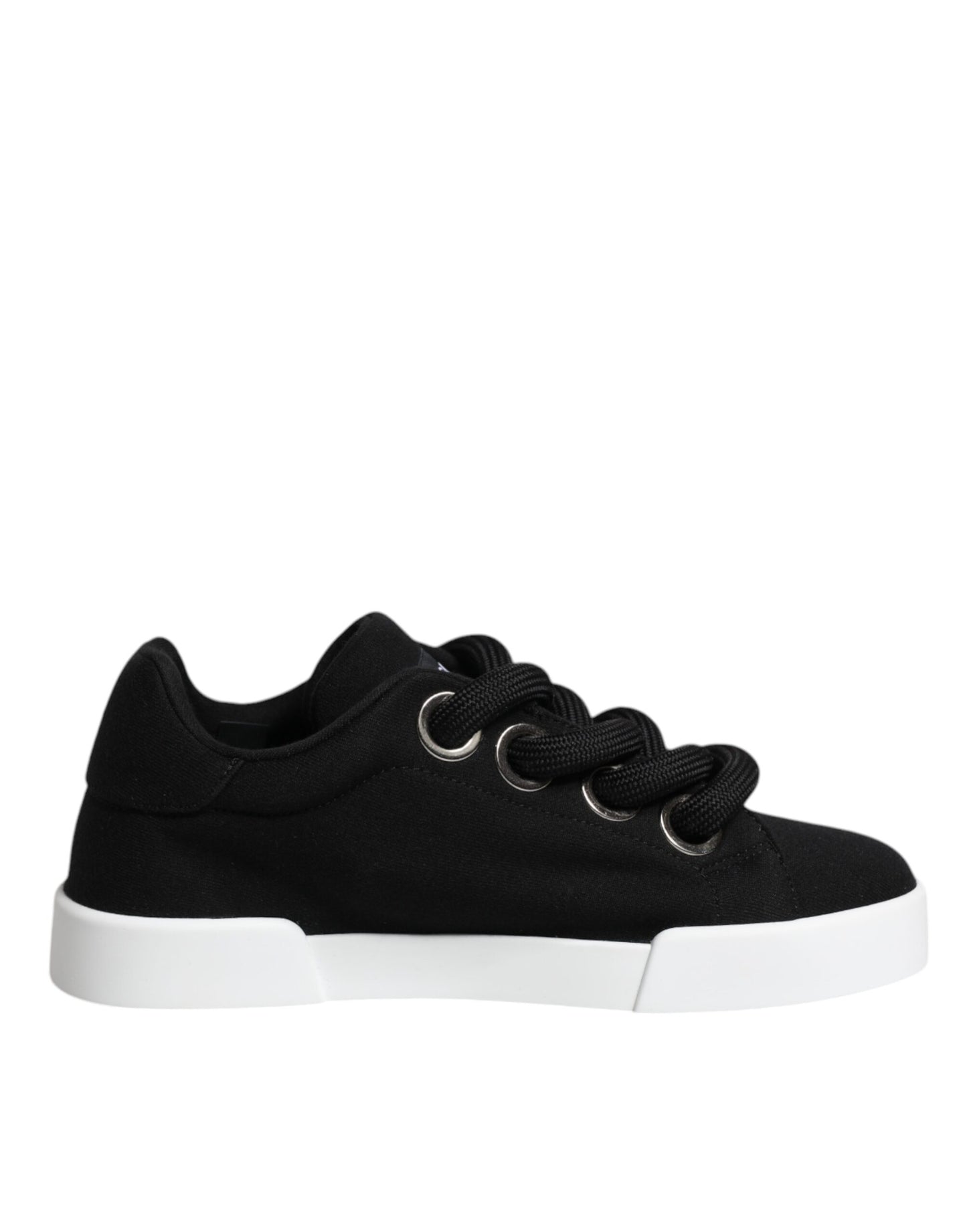 Dolce & Gabbana Black Portofino Low Top Sneakers Shoes