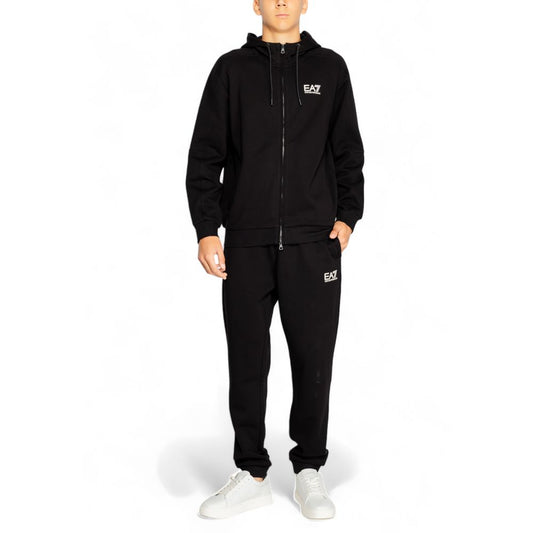 EA7 Emporio Armani Black And White Cotton Sweatsuit